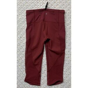 Lululemon Run With The Sun Crops Women's size 6 Wine Rosewood‎ Athletic